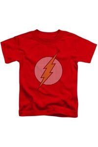 DC Comics Футболка с маленькими логотипами Flash для детей с коротким рукавом Gildan, красный
