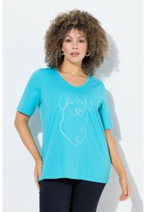 Футболка с принтом SINGLE LINE ANIMAL SHORT SLEEVE GRAPHIC Ulla Popken, синий