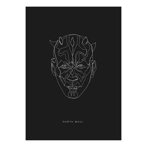 Фреска Komar Star Wars Lines Dark Side Maul, разноцветный