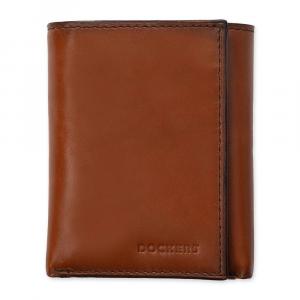 Мужские сумки Dockers RFID Trifold с разделителем купюр, цвет Tan