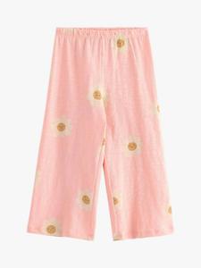 Детские хлопковые брюки с цветочным принтом Lindex, Light Pink
