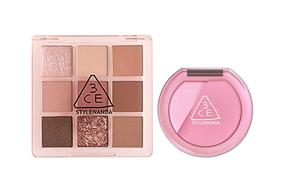 Палетка теней для век Blush косметический набор легко растушевывается натуральный 3CE