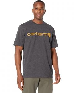 Футболка Carhartt Signature Logo S/S, цвет Carbon Heather