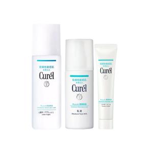 Набор уходовой косметики KERUN Skin Repair: крем, тоник и лосьон для увлажнения и восстановления кожи 34г+120мл+150мл Curél