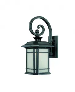 Классический настенный светильник-фонарь из матового льняного стекла для гостиной или сада Slickblue, black