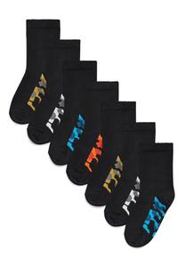 Носки SEVEN PACK OLDER Next, цвет black camouflage footbed