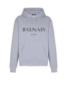 Толстовка с принтом Balmain, серый