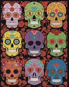 Бархатная раскраска, черепа Painting Velvet