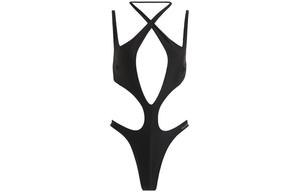 H&M Купальник Mugler Halterneck Cut Out черный