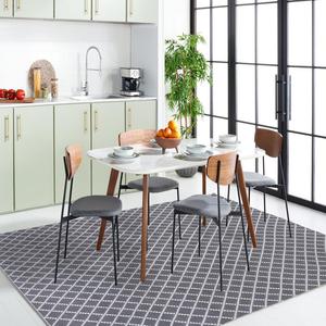 Ковер-дорожка SAFAVIEH, 69 x 275 см, Montauk Collection - Dark Grey & Ivory, бохо дизайн, идеален для помещений с высокой проходимостью: прихожая, ванная и кухня (MTK706H-29)