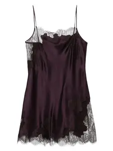 Шелковая ночная сорочка Carine Gilson, фиолетовый