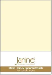 Простыня на резинке Janine Mako Jersey, простыня на резинке всех размеров и цветов 90 см x 190 см x 100 см x 200 см, цвет шампанского Original Janine