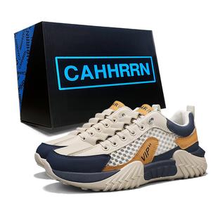 CAHHRRN Низкие повседневные туфли мужские черно-серые, цвет Black Gray