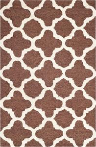SAFAVIEH Cambridge Collection ковер 61 x 92 см ручной работы из премиальной шерсти в цвете dark brown / ivory, модель CAM130H, в марокканском стиле