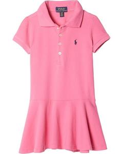 Платье Polo Ralph Lauren Kids Short-Sleeve Polo Dress, цвет Baja Pink