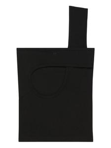 Топ Courrèges с вырезом в рубчик, черный