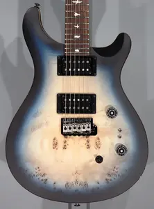 PRS SE Custom 24-08 Poplar Burl Ограниченное издание 2025 - Lake Blue Midnight Burst с сумкой для гитары