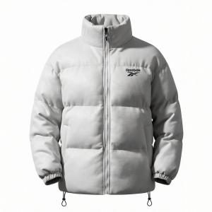 Пуховик Unisex Stand Collar Thickened Reebok, светло серый