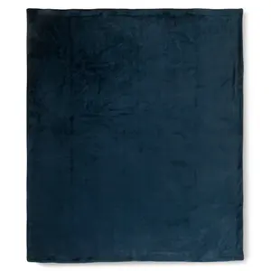 Плед Uni супер мягкий, уютный плед для дома, 160x180 см, однотонный темно-синий Hip, темно-синий