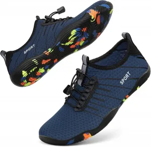 Водноспортивная обувь ATHMILE для мужчин и женщин, обувь для реки, для плавания, пляжа, озера, бассейна, акваносок, босиком, быстро сохнущие, для походов, серфинга, каякинга, необходимые на круизном лайнере, темно-синий