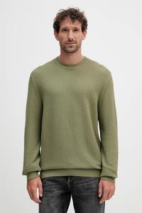 Хлопковый свитер Boss, зеленый