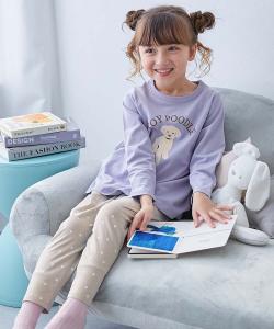 Детская пижама с длинными рукавами Devil Lab ROOM, 100% хлопок, одежда для детей, домашняя одежда, хлопок, весна/лето 2016 Devirock, цвет 062-Poodle-G Blue