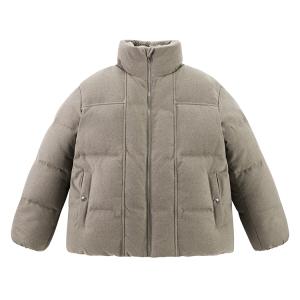 Пуховик с меховым воротником мужской PEACEBIRD MEN, pebble коричневый, batch 1