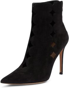 Женские ботильоны на высоком каблуке Zszszsu, сексуальные с острым носком, короткие, с квадратным вырезом по бокам и молнией, для вечеринки и повседневной носки, осенние базовые туфли, размеры 4-16 US, Black