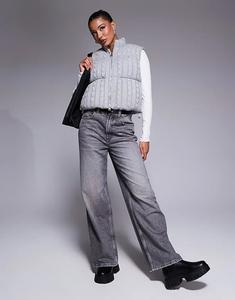 Жилет с косами из серого меланжа The Couture Club