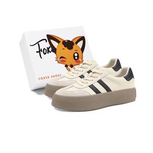 Женские скейтерские кроссовки бежевые FOXER, желтые