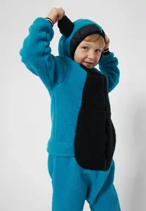 Флисовый комбинезон WeeDo "Монстр", мягкие рога монстра из искусственной кожи, функция роста, синий