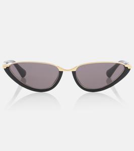 Кошачий глаз солнцезащитные очки Bottega Veneta, Black-Black-Grey