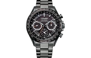 CITIZEN Часы Attesa Series Solar Quartz Movement Stainless Steel Strap Watch Men's Watch Black Dial