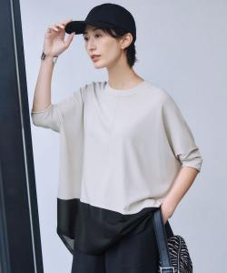 Прозрачный комбинированный трикотаж высокой плотности VIS/NY