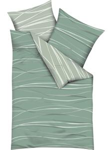 Двустороннее постельное белье из сатина Мако зеленого цвета kaeppel, 155 x 220 + 80 x 80 см