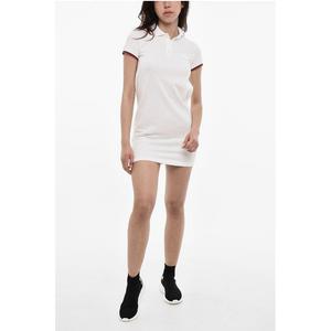 Короткое платье-поло с открытой спиной Dsquared2, светло-голубой