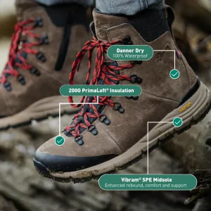 Мужские водонепроницаемые туристические ботинки Danner Arctic 600 Side-Zip 7" 200G, утепленные, прочные, для любых погодных условий, черный