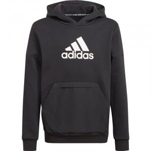 Значок спортивной флисовой толстовки с капюшоном Adidas, черный