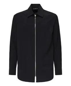 Синяя рубашка на молнии Giuliano Galiano, синий