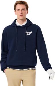Мужская толстовка Lacoste (официальная) с принтом игрока на спине, темно-синий