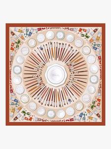 Шёлковый платок с принтом квадратной формы Longchamp, Multi