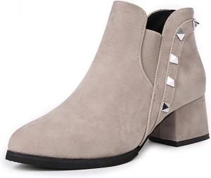 Generic Женские Ботинки Черевики На Щиколотку с Широкой Подошвой Женские Зимние Ботинки На Щиколотку Коричневые Платформенные Ботинки Женские Западные Ботиночки