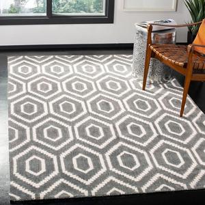 Ковер SAFAVIEH, 275 x 366 см, Himalaya Collection - Dark Grey & Ivory, ручной работы из шерсти, идеален для помещений с высокой проходимостью в гостиной, спальне (HIM902F)