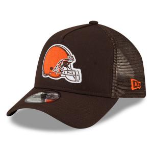 Мужская регулируемая кепка New Era Brown Cleveland Browns A-Frame Trucker 9FORTY