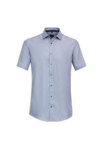 Мужская деловая рубашка с короткими рукавами, однотонная, современного кроя Venti, цвет Mittelblau
