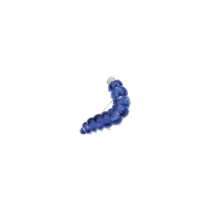 Брошь Vhernier «Гусеница» из белого золота 18 карат, бриллиантов, лазурита и горного хрусталя