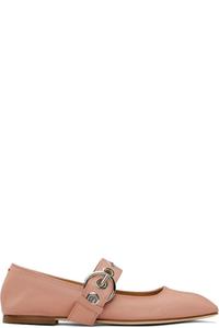 Розовый - Балетки с люверсами Uma Aeyde