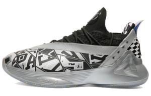 Баскетбольные кроссовки Parker Seven мужские высокие черные/серебристые Peak