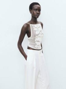 Флорета топ с завязками и открытой спиной Mango