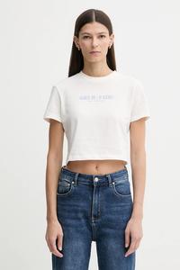Хлопковая футболка Calvin Klein Jeans, бежевый